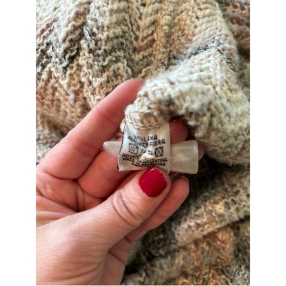 Genoa Sweaters 100 Lama Cardigan Jacket Womens Size XL Cabincore Vintage Boho - Picture 6 of 9